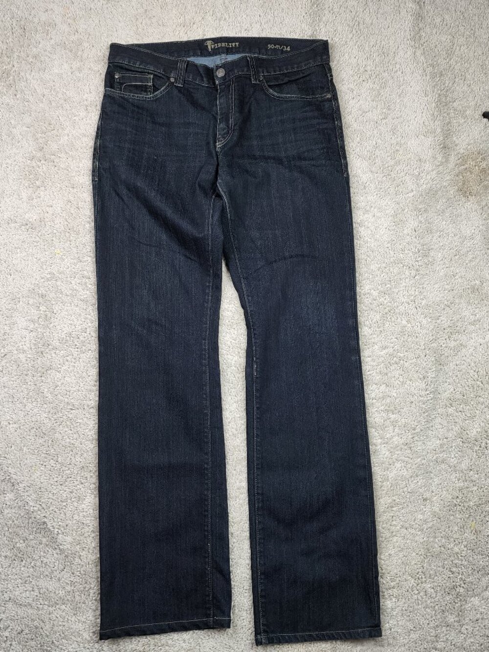 Fidelity Jeans Mens 34x33 5011 Sabbath Dark Rinse Straight Leg Denim USA Pants